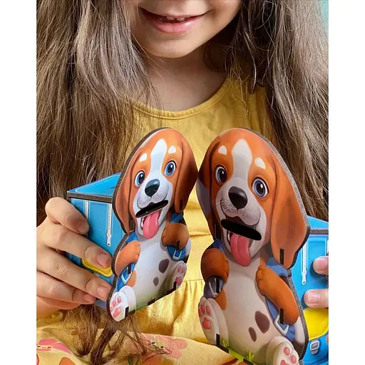 Настільна розвиваюча гра "Нагодуй песиків" Ubumblebees (ПСФ113) PSF113 пазл-сортер - фото 4