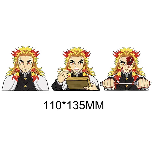 Голографічна наліпка Клинок, що розсікає демонів Кьоджуро Ренгоку Demon Slayer Rengoku Kyojuro - фото 1