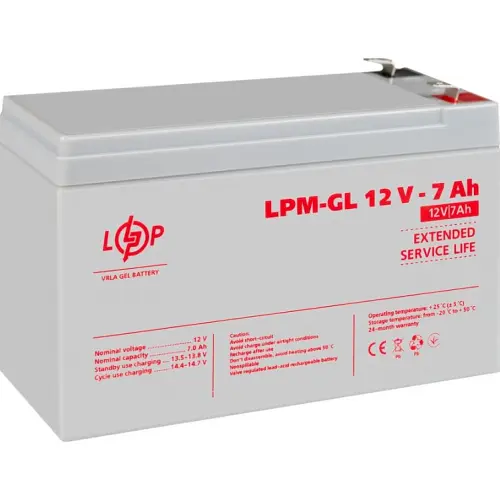 Акумулятор LogicPower LPM-GL 12V - 7 Ah GEL - фото 4
