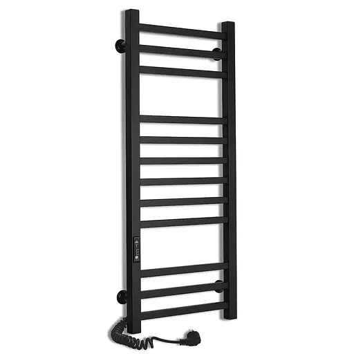 Електрична рушникосушарка Laris Зебра Імідж ЧФЧ12 350x900 Е ліва R3 73207654, Чорний матовий, Ліве, Електронний - фото 1