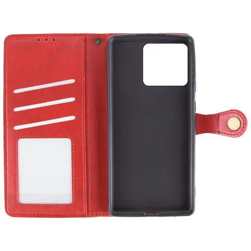 Кожаный чехол-книжка Getman Gallant PU для ZTE Blade A55 4G Красный - фото 6