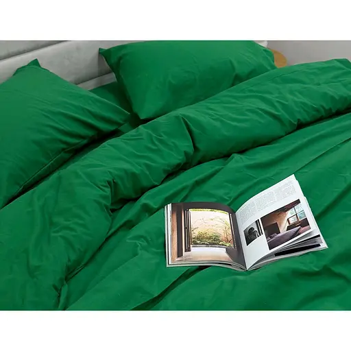 Підковдра Ecotton Євро фланель Dark Green 210х220 см темно-зелений (25537) - фото 5