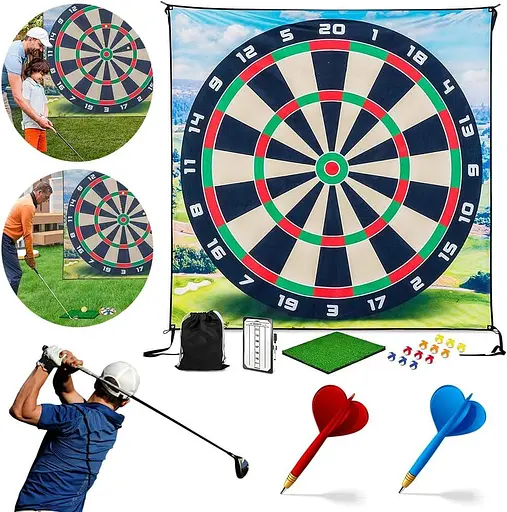 Набір ігор для гольфу HTU, ігровий килимок для гольфу з 16 м'ячами для гольфу - фото 4