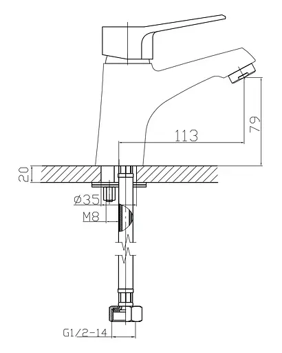 Cмеситель для раковины Imprese Witow 05080 Хром - фото 2