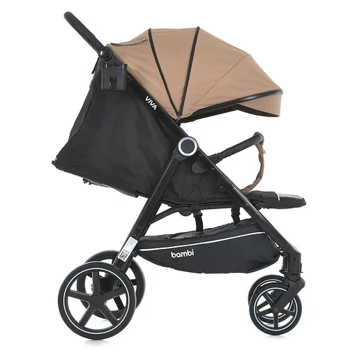 Детская прогулочная коляска-книга Bambi M 5723 Viva Beige Бежева - фото 4