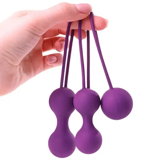 Набор вагинальных шариков I’MCUM Kegel Fit с виброшариком и пультом управления Фиолетовый 4 шт (IM-KGE204) - фото 5
