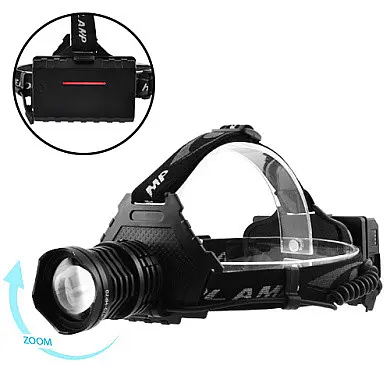 Налобний ліхтар T70-HP90 + ЗУ microUSB + 3x18650 - фото 2