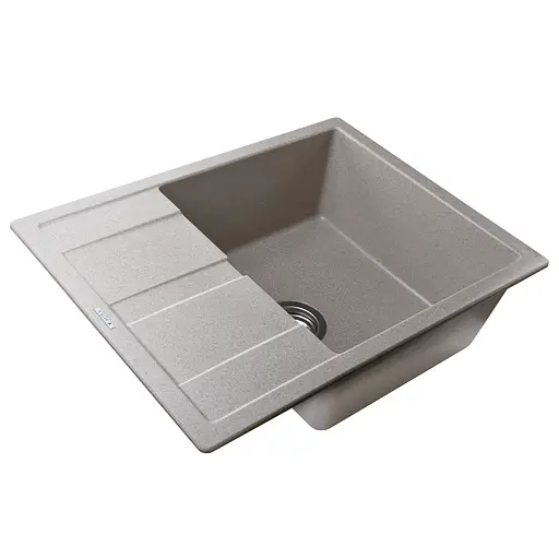 Гранітна мийка Mira ONZA бежевий для кухні стійка до подряпин безпечна для продуктів 650х500 мм - фото 2