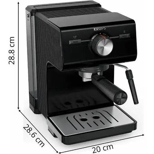 Кофеварка эспрессо Krups XP381810 OPIO BLK (7076115) - фото 7