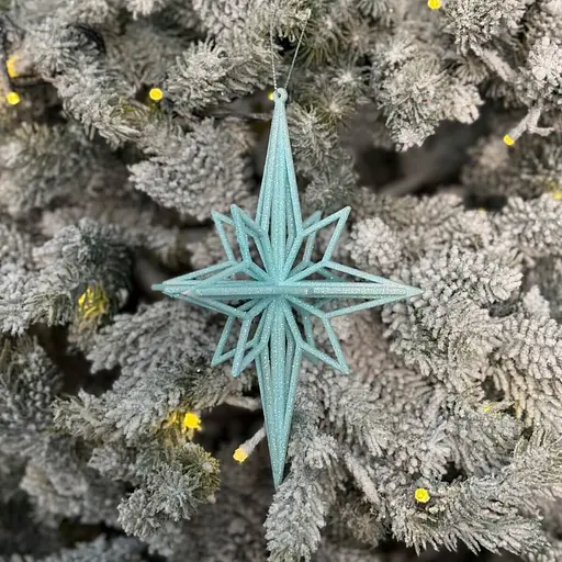 Елочная игрушка MIS LT Ромб большой 15х15х19 см голубой - фото 2