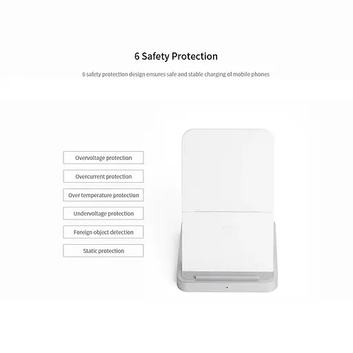 Вертикальний бездротовий зарядний пристрій Xiaomi 30W - фото 4