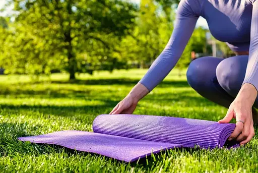 Коврик для йоги и фитнеса Power System PS-4014 PVC Fitness-Yoga Mat Purple (173x61x0.6) (PS-4014_Purple) - фото 6