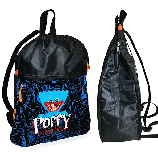 Рюкзак-мішок для взуття, спортивної форми Хаггі Ваггі Poppy Playtime дитяча сумка для змінки з розширювачем (01361)