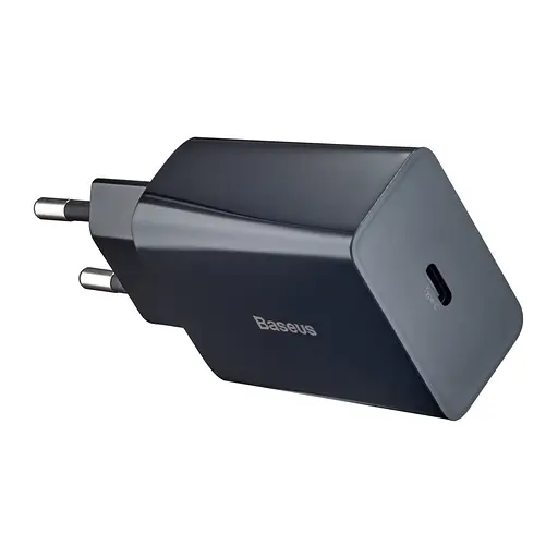Мережевий зарядний пристрій Baseus Speed Mini Quick Charger 1C 20W EU Чорний - фото 1