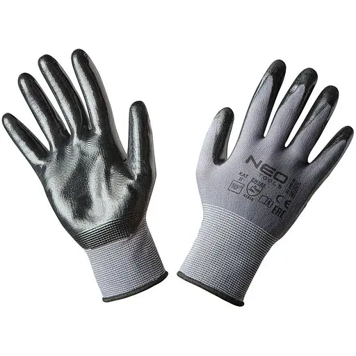 Рукавички захисні Neo Tools нейлон з покриттям нітрил розмір 8 97-616-8 - фото 1