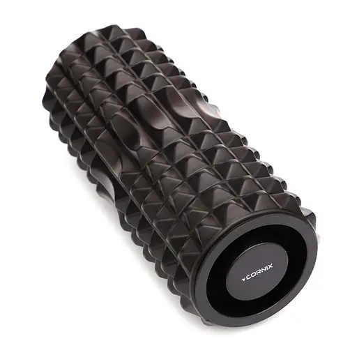 Масажний ролик Cornix EVA 33 x 14 см (валик, ролер) XR-0341 Black - фото 3