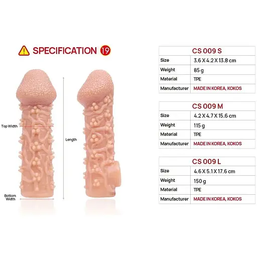 Насадка на член Kokos Cock Sleeve CS 009 M - фото 7