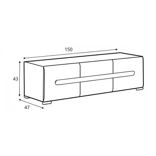 Тумба під телевізор ВМК (БРВ) Ацтека RTV2D2S/4/15 N Білий + Білий глянець (GRB-1951) - фото 4