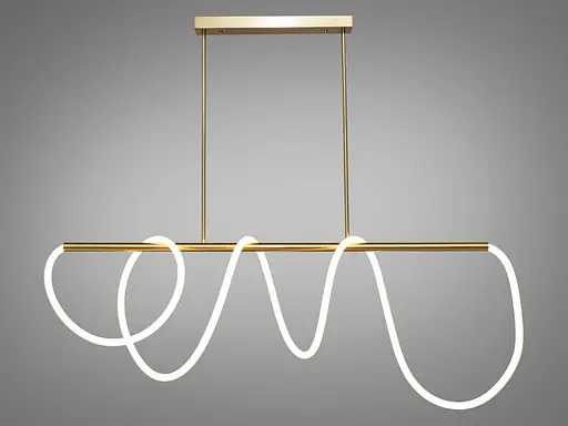 Силіконова світлодіодна люстра шланг потужністю 48W, бронза - фото 1