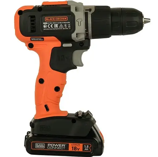 Аккумуляторная дрель-шуруповерт Black+Decker с АКБ и ЗП BCD003C1 - фото 4