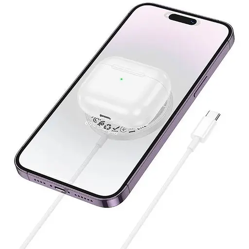 Зарядка Qi Hoco Phantom magnetic wireless fast charger with digital display CW61 |15W| - фото 1