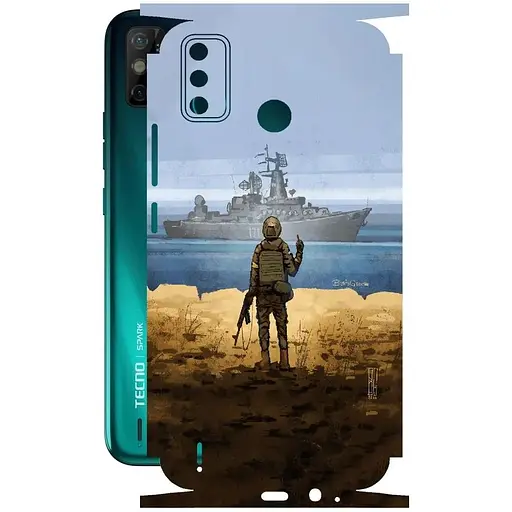 Защитная пленка StatusSKIN для Tecno Spark Go 2020 Корпус Винил Корабль - фото 1
