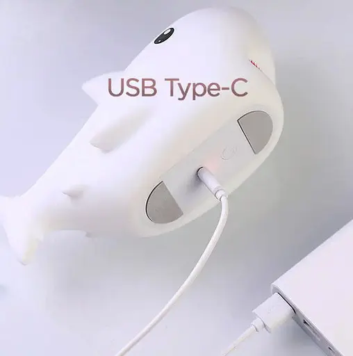 Детский силиконовый ночник Акула Shark LJC-153 аккумуляторный светильник игрушка для сна - фото 8