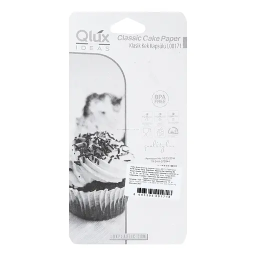 Форма паперова Qlux для кексу 21x10,5x3,5 см, 80 шт (L-00171) - фото 2
