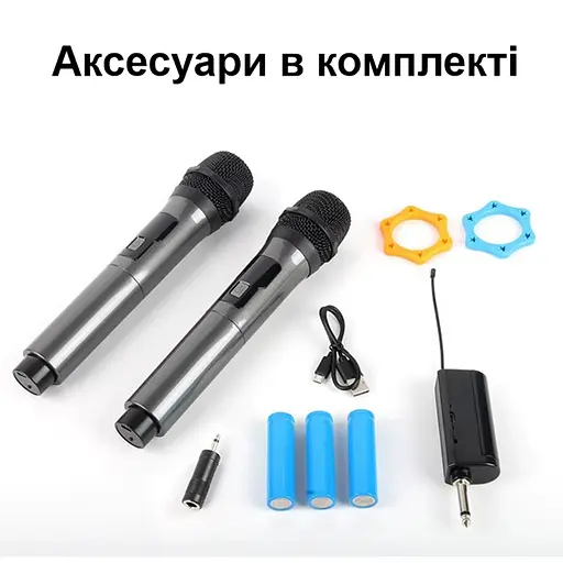 Комплект з 2х бездротових професійних мікрофонів із приймачем Nectronix WM-2 UHF, до 20 метрів (101158) - фото 5