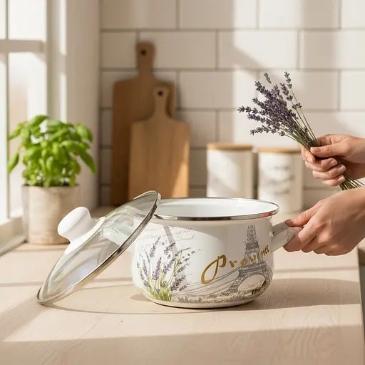 Кастрюля Verona эмалированная со стеклянной крышкой 3 л (VR-0004-20) - фото 6