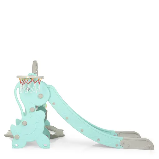 Дитяча гірка-гойдалка BAMBI YG2020-2-4 з баскетбольним кільцем, ш153-г195-в110см, голуба - фото 4