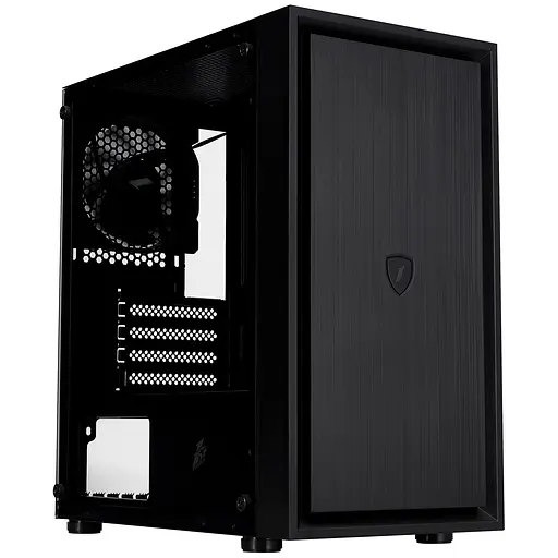 Корпус 1stPlayer B5-M-BK-3F черный без блока питания (B5-M-BK-3F) - фото 1