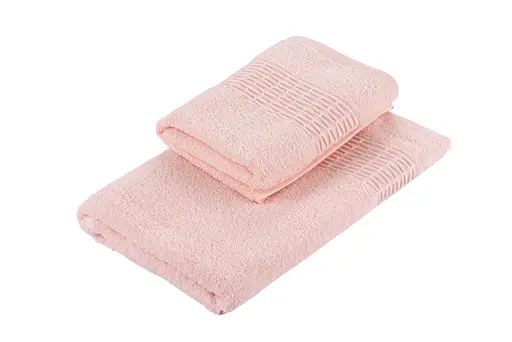 Набор полотенец махровых Ardesto Lotus 50х90 см 70х140 см 2 шт. 100% хлопок пудровый (ART2357PW)  - фото 2