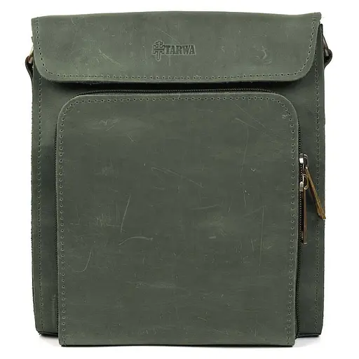 Мужская кожаная сумка через плечо TARWA 26х22х6 см sum0028375 - фото 3