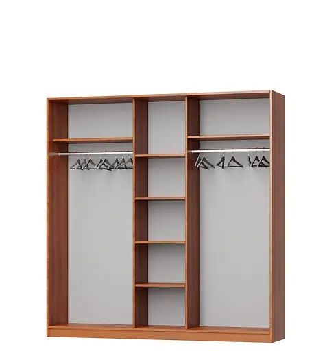 Шафа-купе тридверна MebelStar Стандарт AL 2ДСП/Дзеркало 200x60x210 см Дуб сонома (MBS-2922) - фото 2