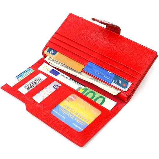 Кожаный женский кошелек Canpellini 10х18.7х2 см acs0025147 - фото 4