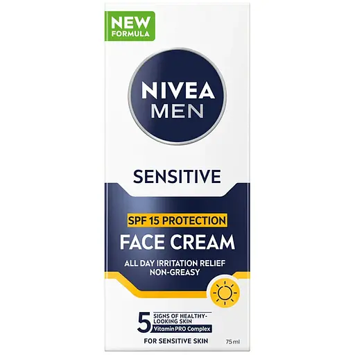 Крем для обличчя Nivea Men для чутливої шкіри з SPF 15 захистом 75 мл (88543) - фото 2