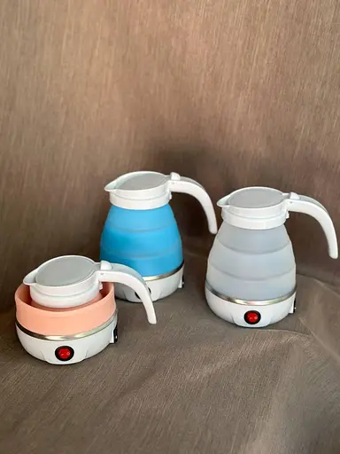 Дорожный складной мини электрочайник Edenberg EB-83596 600Вт Голубой - фото 4