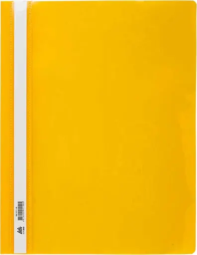 Швидкозшивач пластиковий, А4, PP, жовтий, 6 шт.