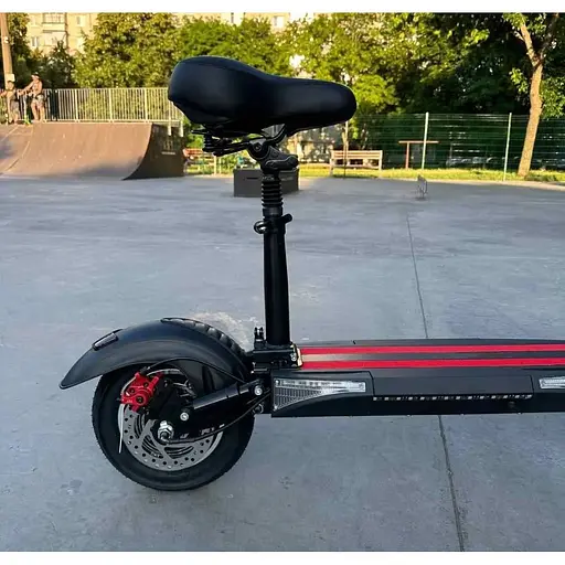 Электросамокат с сиденьем Kugoo M4 (600W, 48V,11Ah) Черно-Красный - фото 5