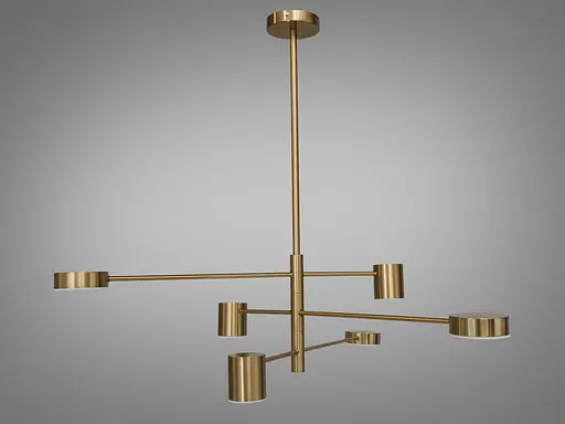 Сучасна новинка, світлодіодна люстра в кабінет, 30 Вт, бронзова люстра - фото 3