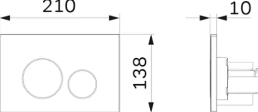 Клавіша для інсталяції пневматична Am.Pm Pro матовий нікель I049031, Никель - фото 2