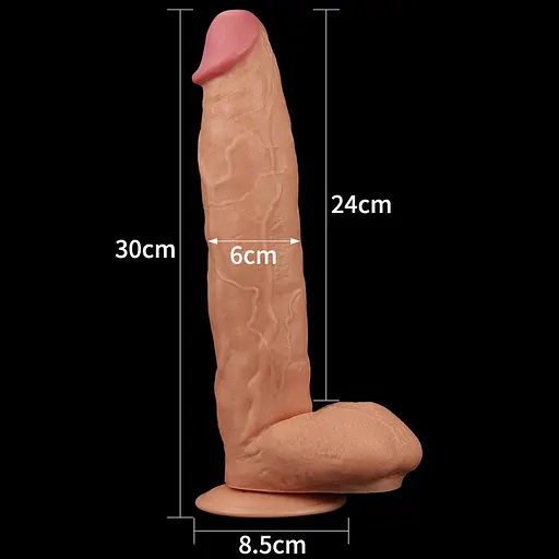 Фалоімітатор Legendary King Sized Realistic 29.5 см тілесний - фото 9