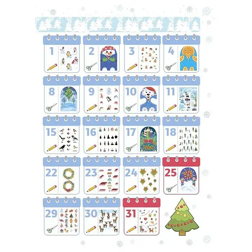 Адвент з поробками та завданнями "Новорічні дива власноруч" Ранок АДВ005, 3-4 роки - фото 7