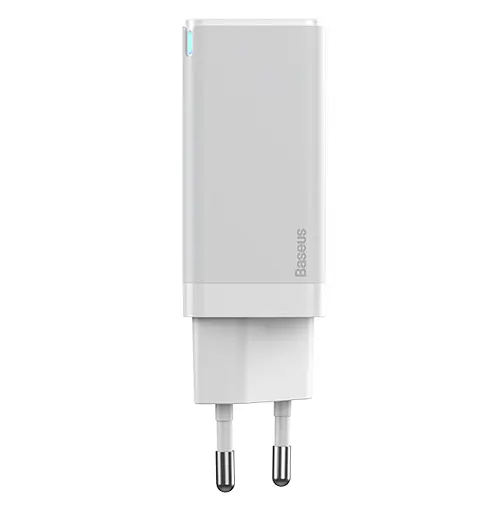 Мережевий зарядний пристрій Baseus GaN2 Q.Charger C+C 45W With Mini Cable Type-C toType-C 60W White CCGAN-M02 - фото 6