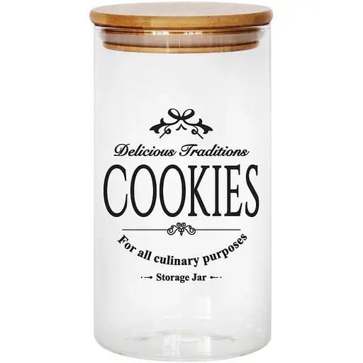 Банка для хранения Galleryglass Cookies стеклянная с бамбуковой крышкой 750 мл (85006091)