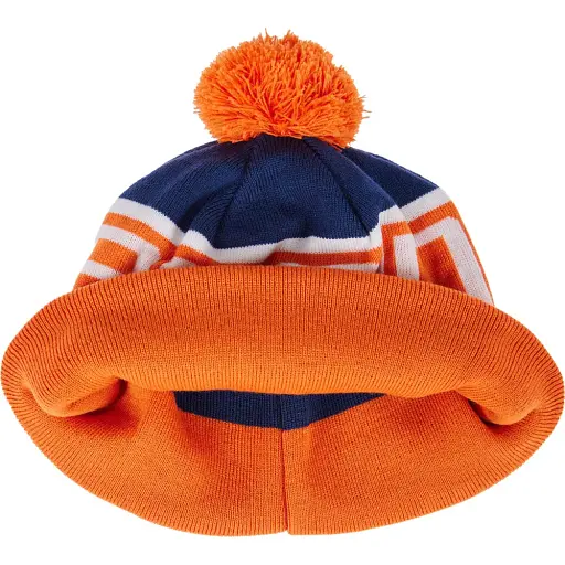 Шапка Brain з помпоном 56 Blue/orange - фото 5