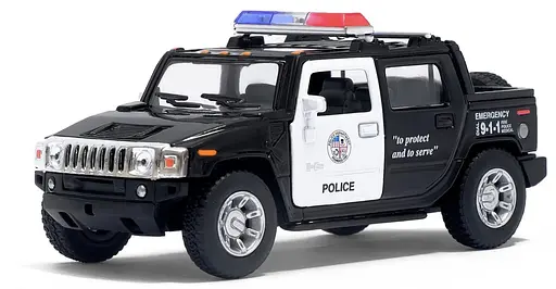 Металева інерційна автомодель Kinsmart Hammer H2 Police 2005