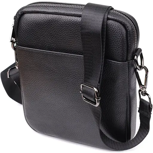 Компактна чоловіча сумка на плече з натуральної шкіри Vintage 18х21,5х4 см sum0027490 - фото 1