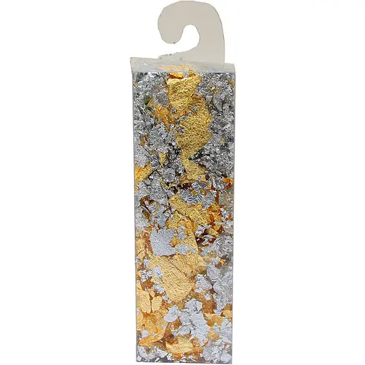 Поталь пластівці мікс золото-срібло 1 г DK25218 - фото 1